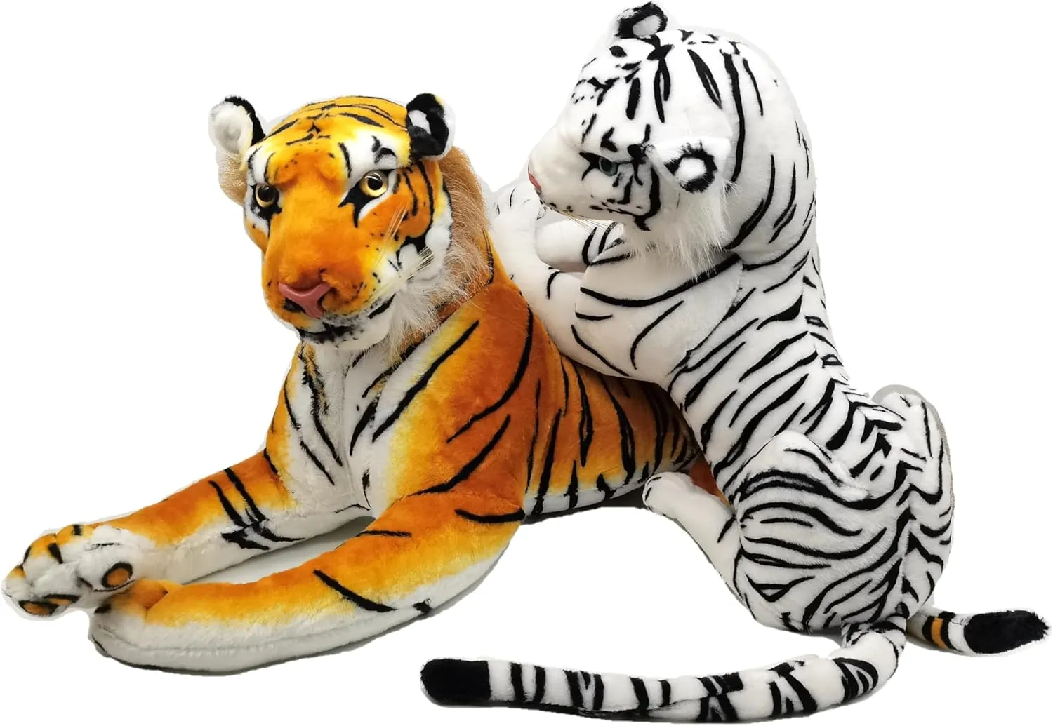 Soft Plush Stuffed Animal Tiger Doll Soft Toy for Kids Adults Great Gift Party Decoration (Yellow, Size, 60)