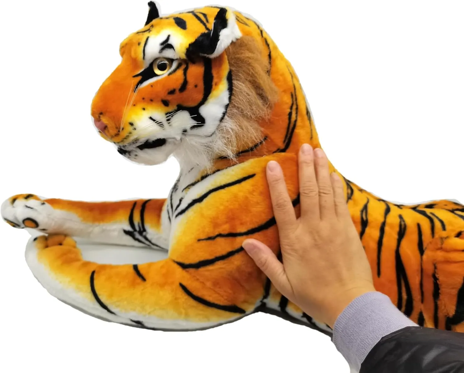 Soft Plush Stuffed Animal Tiger Doll Soft Toy for Kids Adults Great Gift Party Decoration (Yellow, Size, 60)
