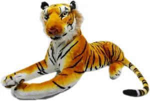 Soft Plush Stuffed Animal Tiger Doll Soft Toy for Kids Adults Great Gift Party Decoration (Yellow, Size, 60)