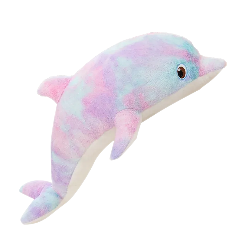 Soft Stuffed Plush Glowing Colorful Dolphin Cushion Led Light Toy