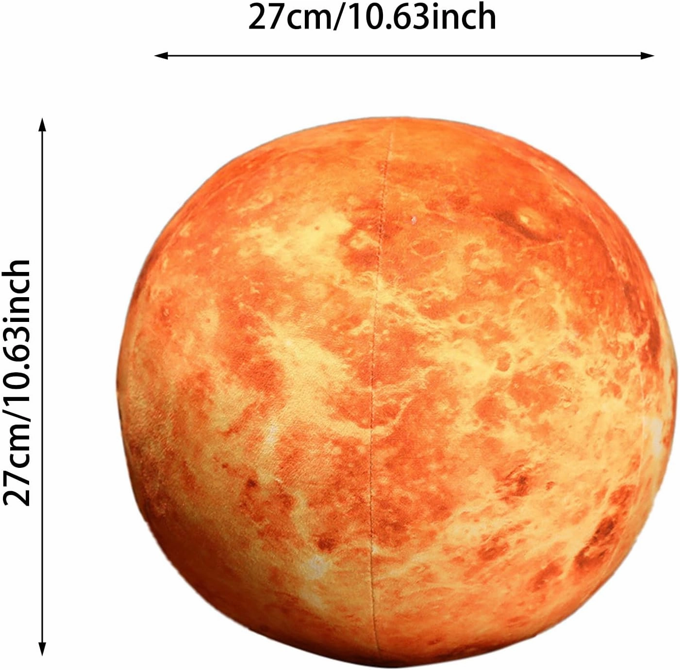 Solar System Toys Educational Planets Pillow for Kids Large Stuffed Learning Toy Soft Cosmic, Super Cute Sun Plush Soft Pillow, SimulationSpace Series, Space Planet Throw Pillows (E)