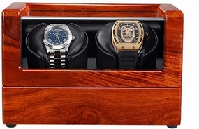 Solid Wood Automatic Watch Winder Soft Flexible Watch Pillow Quiet Motor Dual Power Supply 4 Rotation Mode Setting