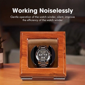 Solid Wood Watch Winder for Automatic Watch Soft Flexible Watch Pillows 4 Rotation Mode Setting Super Quiet Motor It's so Kind of You (White 3 0)