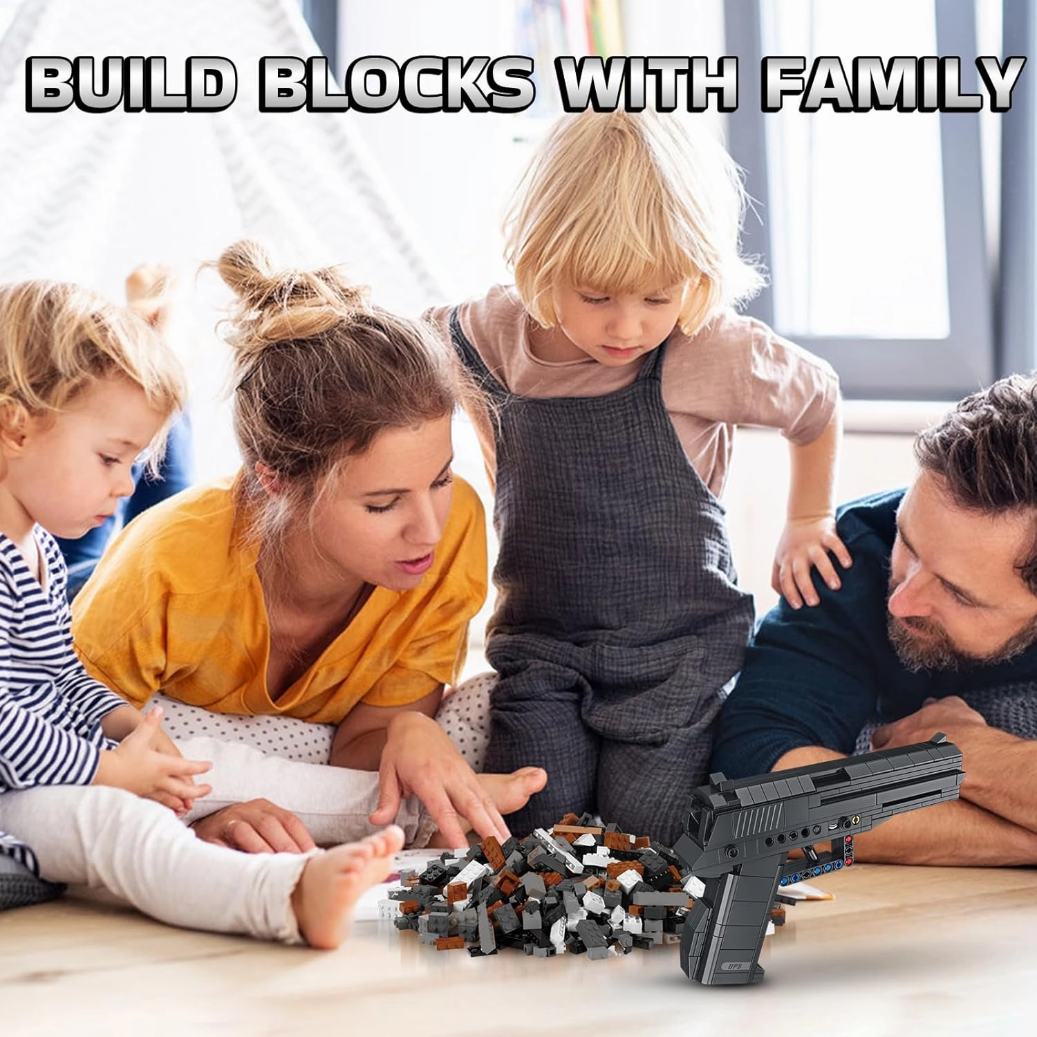Sosuy Building Block Gun Sets, USP 1:1 Shootable Pistol Model Guns Army Toys for Adult Teen Boys, Birthday for Men Kids Age 8 , Realistic Bricks Collection for Military Fan 390PCS