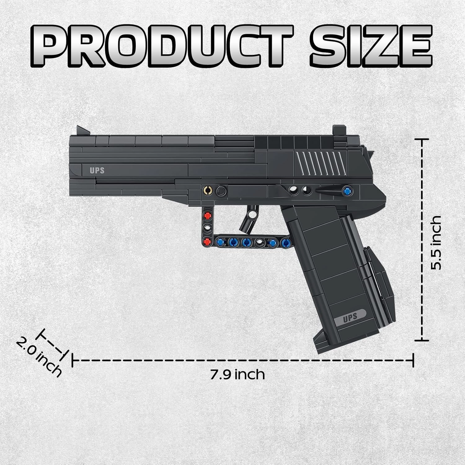 Sosuy Building Block Gun Sets, USP 1:1 Shootable Pistol Model Guns Army Toys for Adult Teen Boys, Birthday for Men Kids Age 8 , Realistic Bricks Collection for Military Fan 390PCS