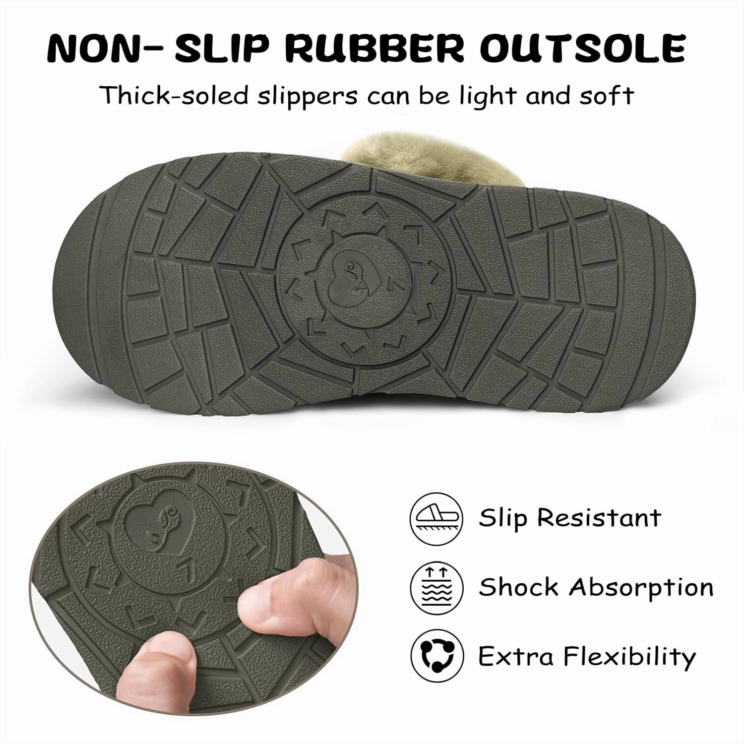 SOULROSE Women's Fuzzy Memory Foam Slippers Disquette Platform Fuzzy Comfy Cozy House Bedroom Indoor Outdoor Slippers Shoes with Non-Slip Sole Womens Gift Slippers