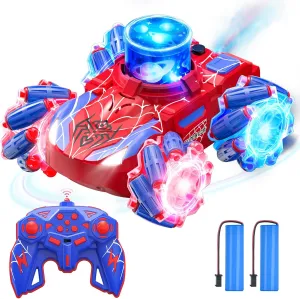 Spider Remote Control Car, Stunt RC Cars with Projection Spray Music, 4WD RC Stunt Car Spider Toys for Kids Aged 8  for Boys and Girls' Birthday Christmas