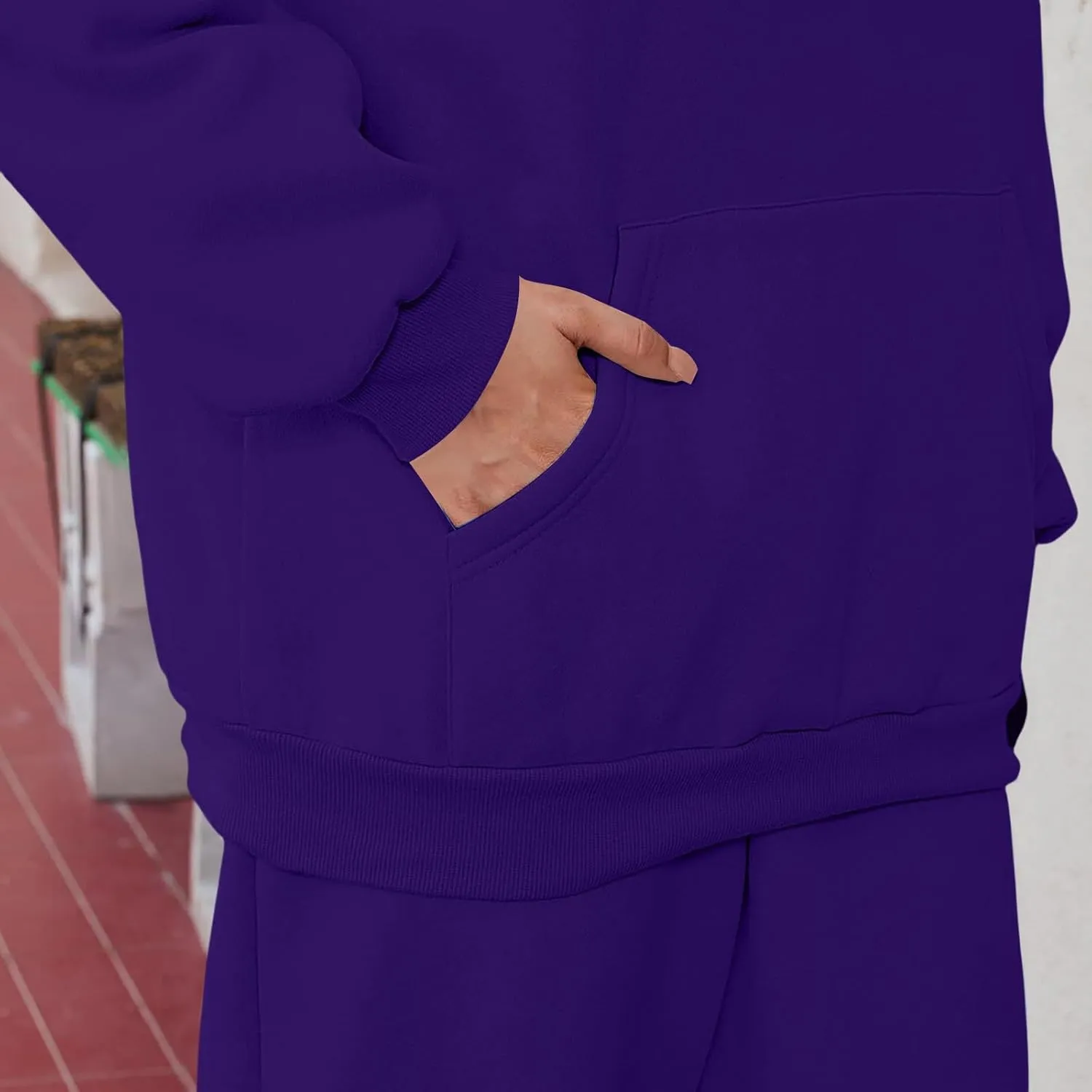Spring Travel Outfits Daily Solid Color Pants Spring and Autumn Set Loose Baggy Wide Leg Pants Comfortable Sets