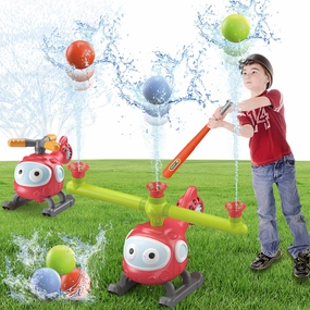Sprinklers Toy Garden Toddlers, Hose Baseball 4 Outdoor Backyard Yard Ball Water Toy To Water 1 Helicopter Attaches Summer Sprinkler Exclusive savings Game, T For In For Ergonomic And Set Kids Pool