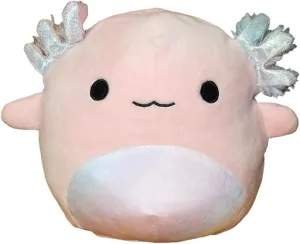 Squishmallow Official Kellytoy Collectible Sea Life Squad Squishy Soft Animals Ocean Fish (Light Pink/Pastel Rainbow, Archie Axolotl, 7 Inch)
