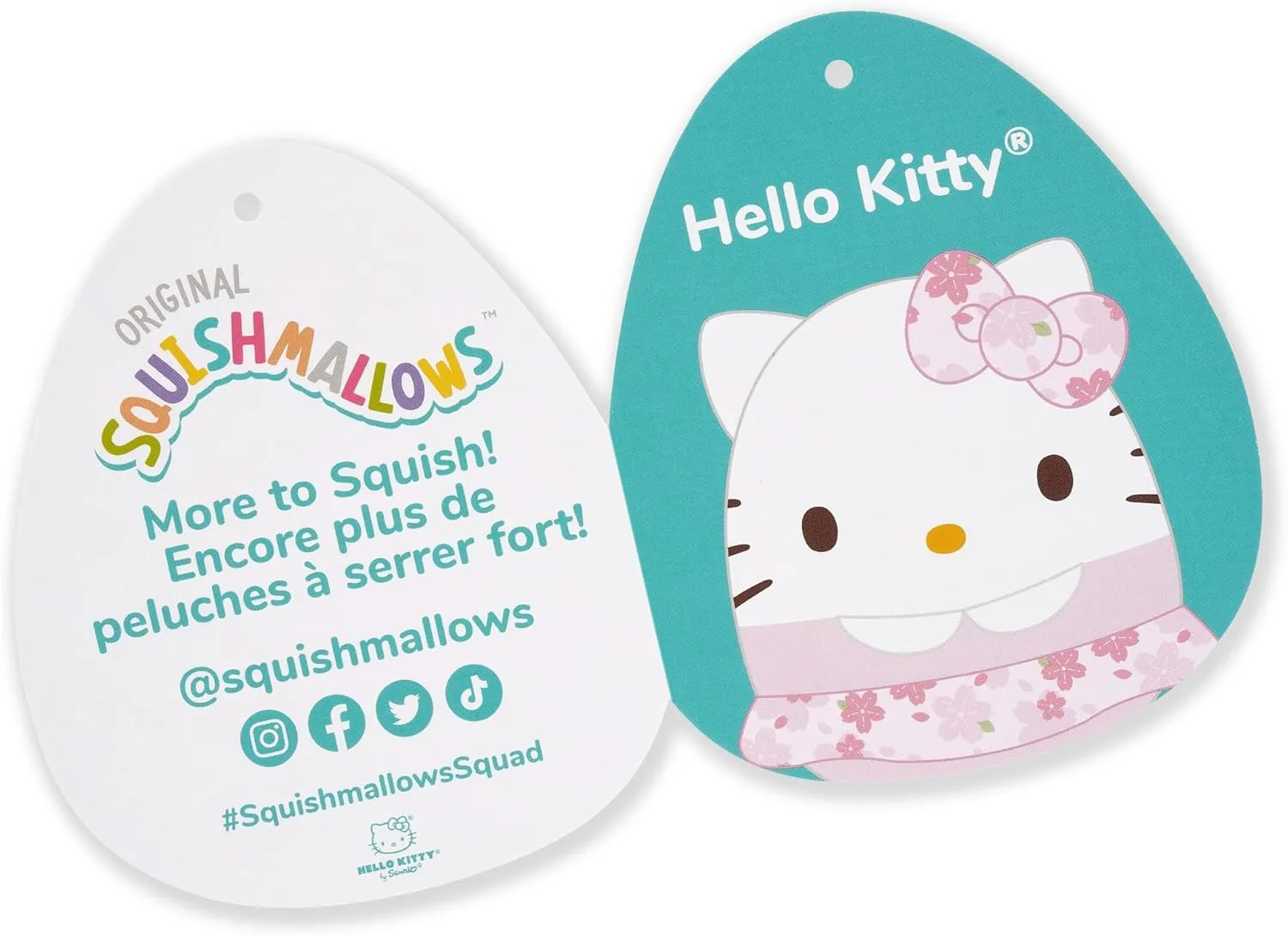 Squishmallows Original Sanrio 14-Inch Hello Kitty Floral Dress and Bow Plush - Medium-Sized Ultrasoft Official Jazwares Plush