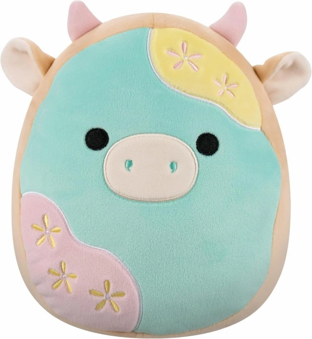Squishmallows Official Cornelius the Cow Cookie 19 cm Soft Toy - Official Plush Easter Soft Toy - Turquoise