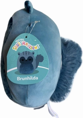 Squishmallows Original 8-Inch Brunhilda The Blue Tonal Squirrel - Official Jazwares Plush - Collectible Soft & Squishy Cider Stuffed Animal Toy - Add to Your Squad - Gift for Kids, Girls & Boy