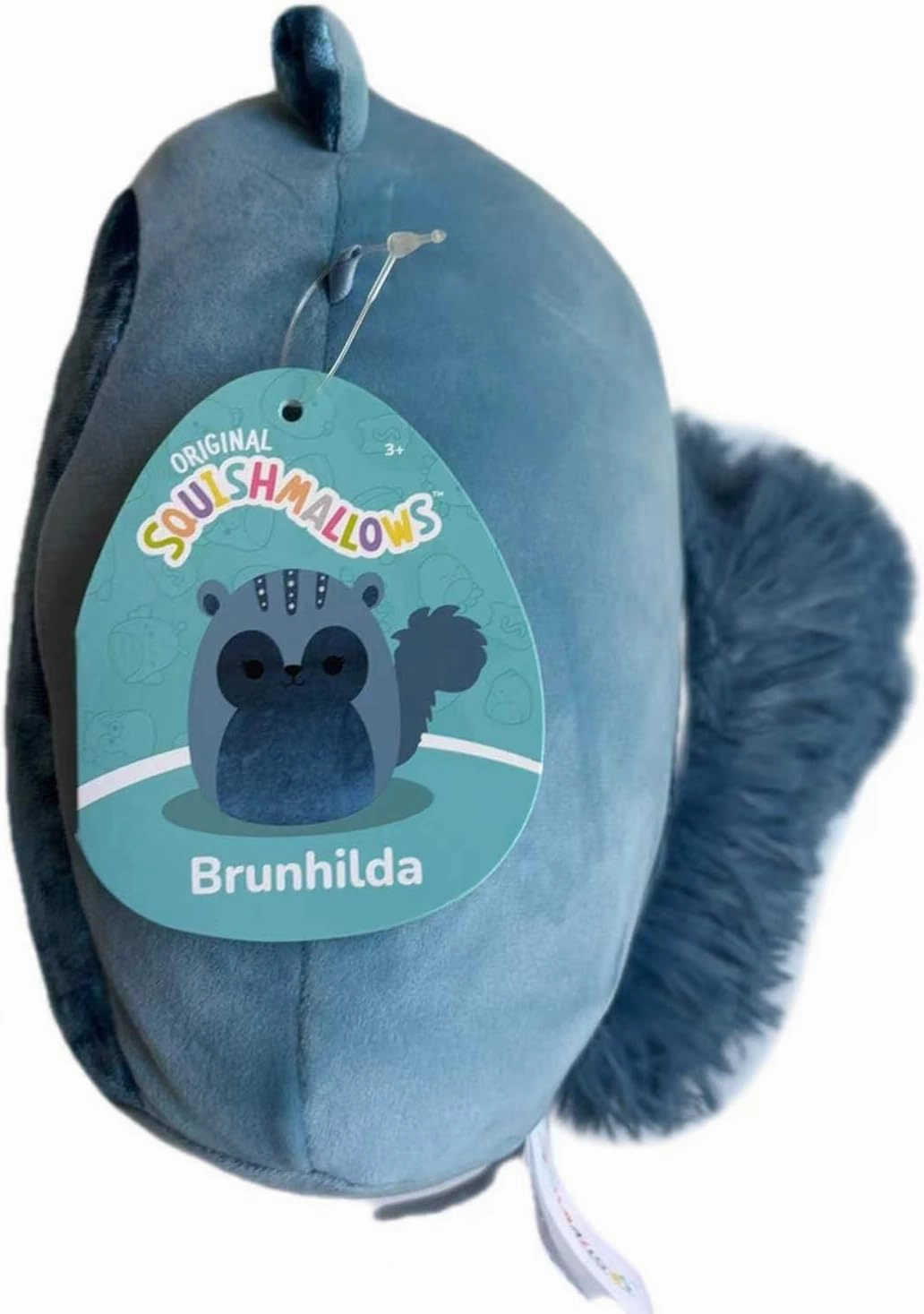 Squishmallows Original 8-Inch Brunhilda The Blue Tonal Squirrel - Official Jazwares Plush - Collectible Soft & Squishy Cider Stuffed Animal Toy - Add to Your Squad - Gift for Kids, Girls & Boy