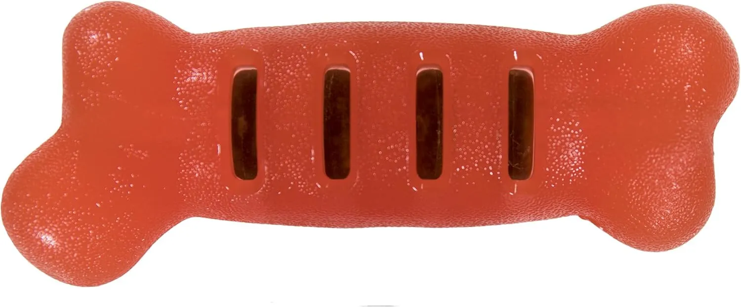Starmark Treat Ringer FlexGrip Bone Large,Red