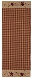 Stars and Berries 54" Table Runner - Great Gift Idea - Country Rustic Look - Tablerunner - Embroidered (One Pack)