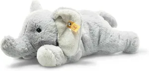 Steiff Elna Elephant, Premium Elephant Stuffed Animal, Elephant Toys, Stuffed Elephant, Elephant Plush, Cute Plushies, Plushy Toy for Girls Boys and Kids, Soft Cuddly Friends (Grey, 11")