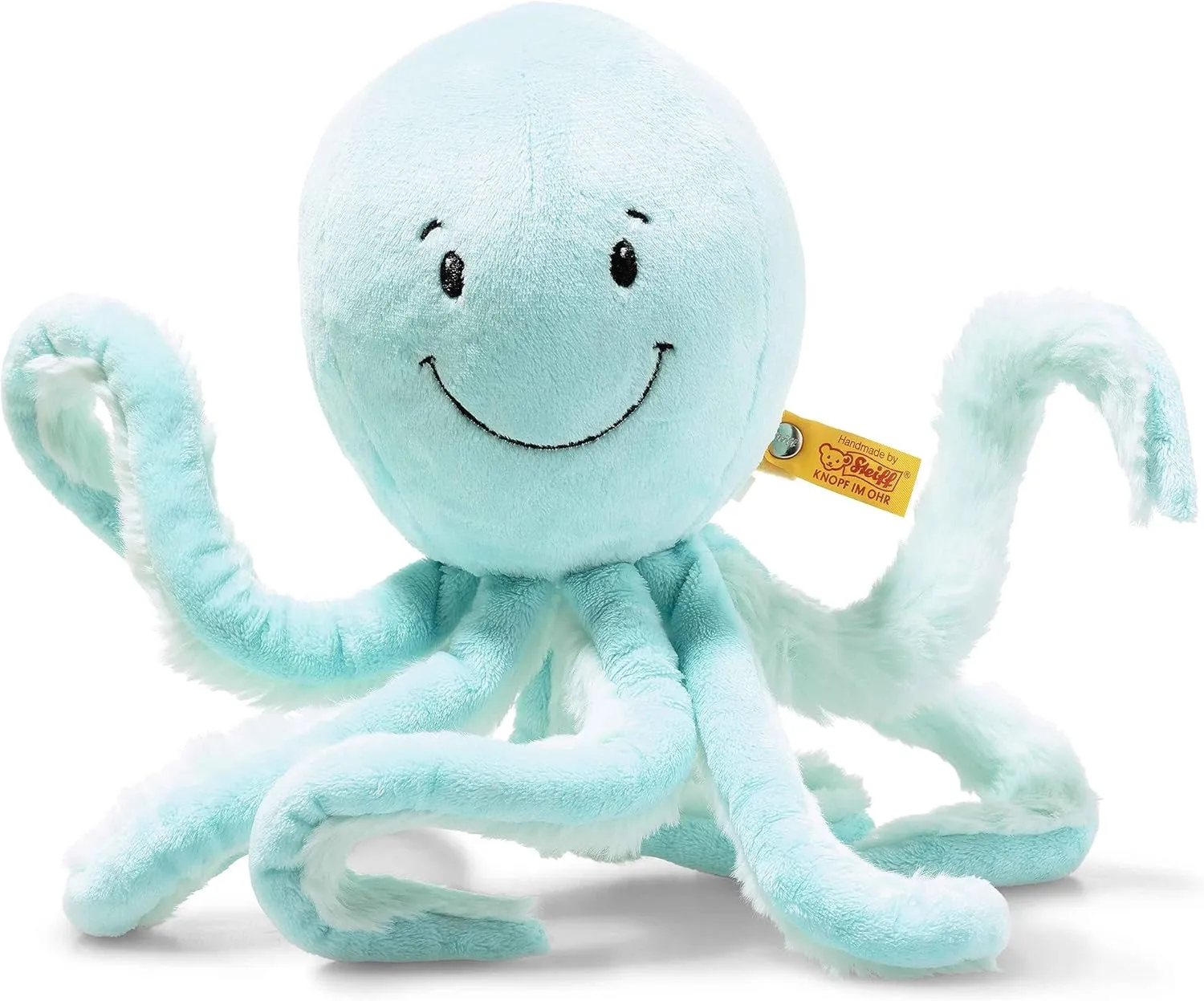 Steiff Ockto Octopus - Premium Stuffed Animal, Sea and Ocean Plush Toy, Soft Cuddly Friends (Turquoise, 11")
