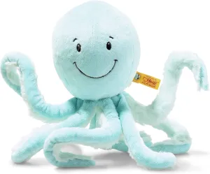 Steiff Ockto Octopus - Premium Stuffed Animal, Sea and Ocean Plush Toy, Soft Cuddly Friends (Turquoise, 11")