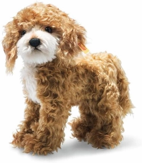 Steiff Ricky 11" Cockapoo Mohair Plush, Premium Stuffed Animal, Russet, Red-Brown