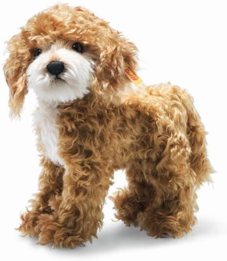 Steiff Ricky 11" Cockapoo Mohair Plush, Premium Stuffed Animal, Russet, Red-Brown