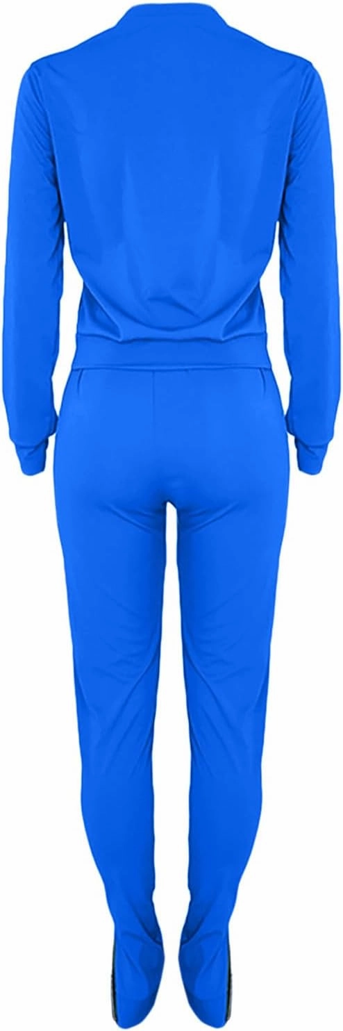 Stessotudo Women’s Two Piece Outfits Casual Solid Jogger Pant Sets with Pocket Long Sleeve Sweatshirt Trendy Comfy Loungewear