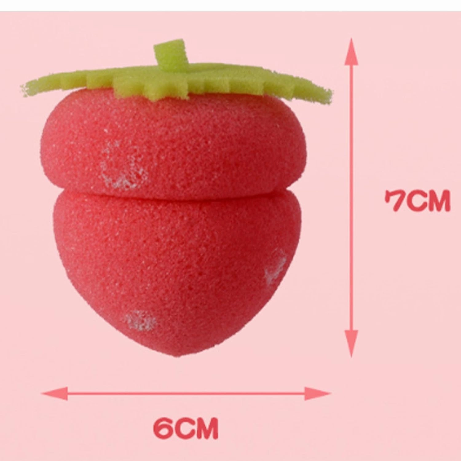 Strawberry Heatless Curlers,Strawberry Heatless Curlersstrawberry Foam Curlers For Hair To Sleeping,Sponge Strawberry Shape Magic Hair Curlers,Overnight Strawberry Rollers Hair Curlers (Red, 12PCS)