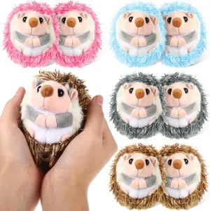 Sumind 8 Pieces Mini Hedgehog Plush Toys Animal Stuffed DIY Keychain Accessories 4 Inch Hedgehog Plush Stuffed Toy Decorations for Baby Birthday Shower Xmas Valentine, Wedding Party Favors(Classic)