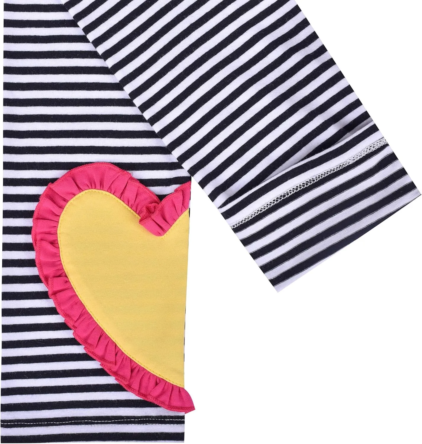 Sunny Fashion Girls Outfit Set 2 Piece Cotton Heart Casual Dresss Top Pants