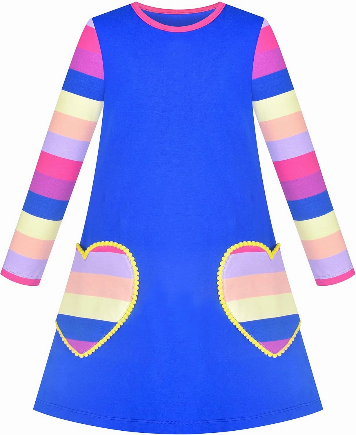 Sunny Fashion Girls Outfit Set 2 Piece Cotton Heart Casual Dresss Top Pants