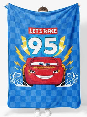 Sunny Side Up Disney Pixar Cars Plush Throw Blanket - Measures 46 x 60 Inches - Super Soft & Cozy Fleece Kids Bedding Features Lightning McQueen