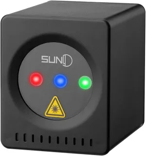 SUNY Mini Portable Cordless Stage Lights Rechargeable 8 RGB Patterns GOBO Projector Sound Activated Music DJ Party Lights for Outdoor Travel Camping Disco Live Show Home Dance Holiday Birthday Gift