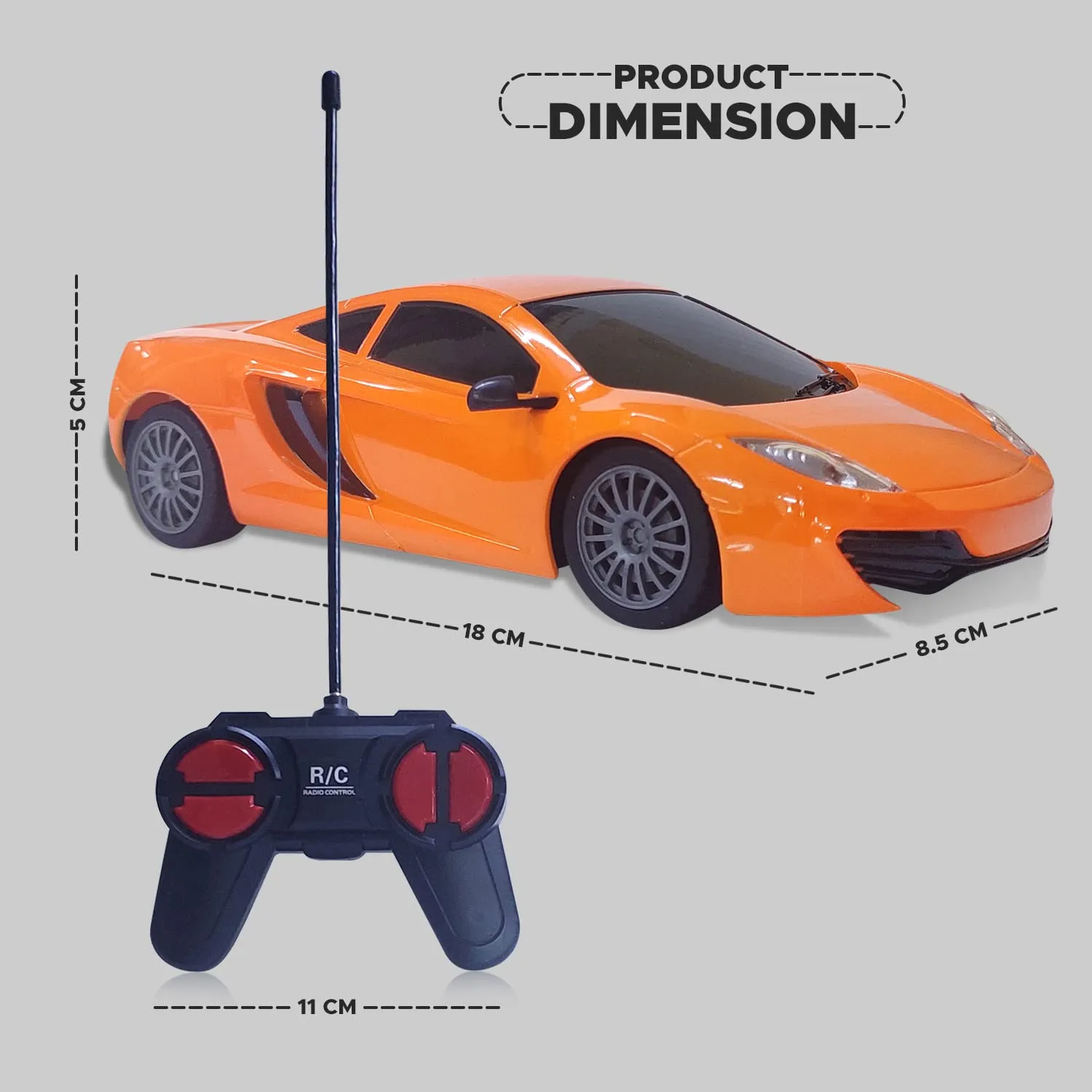 Super Racing Sports High Speed Model Car | 1.16 Scale Motor RC Cars for Kids - Multicolour