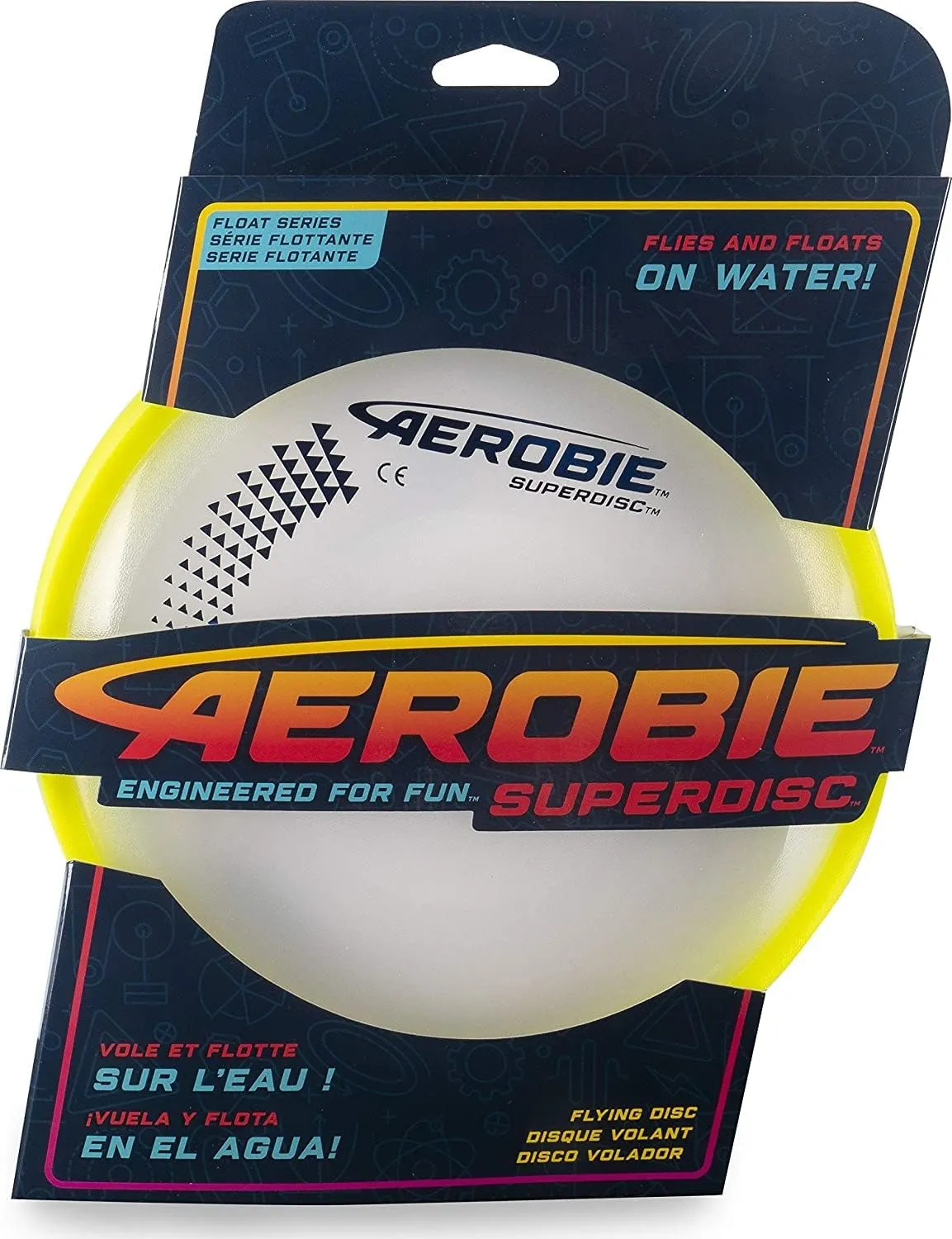 Superdisc 10" Inch Diameter Frisbee - Cushioned Edge Outdoor Flying Disc Toy (4-Pack)