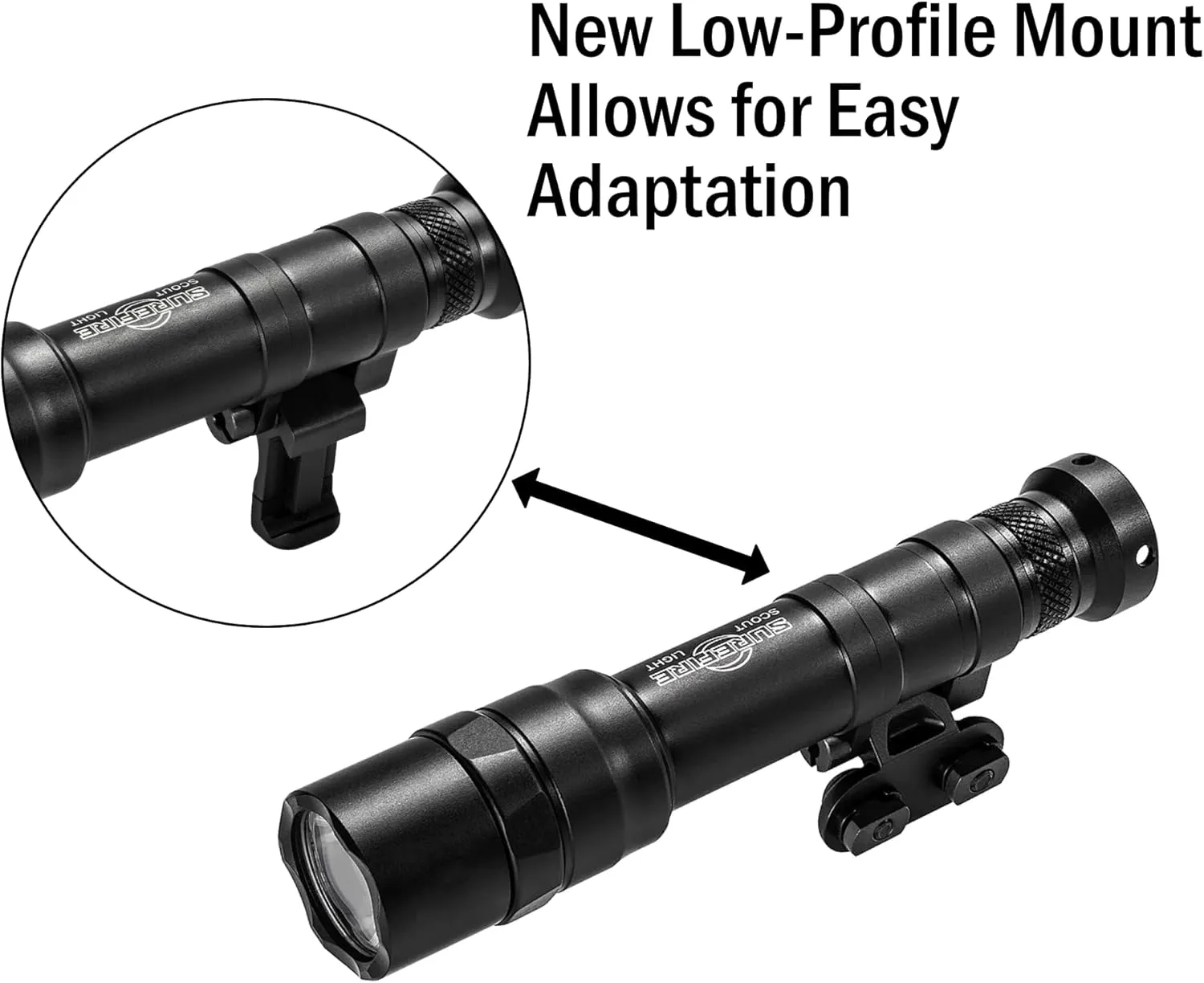 Sure Fire Dual Fuel Scoutlight Pro Tactical Light 1500 Lumen LED M640DF Black Bundle with 4 Extra 123A Batteries and a Lightjunction Battery Box