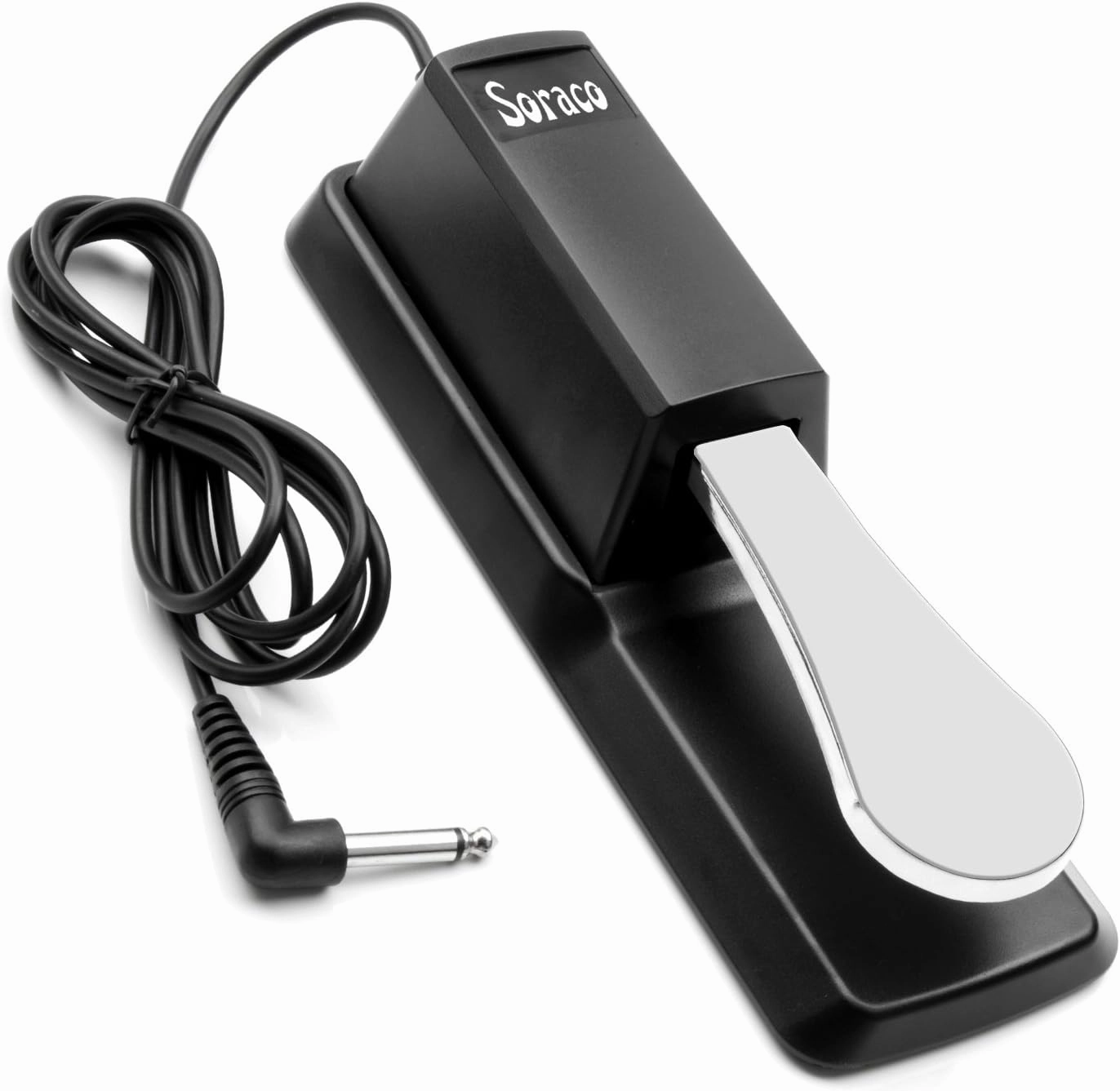 Sustain Pedal Universal for Yamaha Casio Roland Korg Behringer Moog Piano Midi Electronic keyboards Style with Polarity Switch, 1/4'' Input Plug