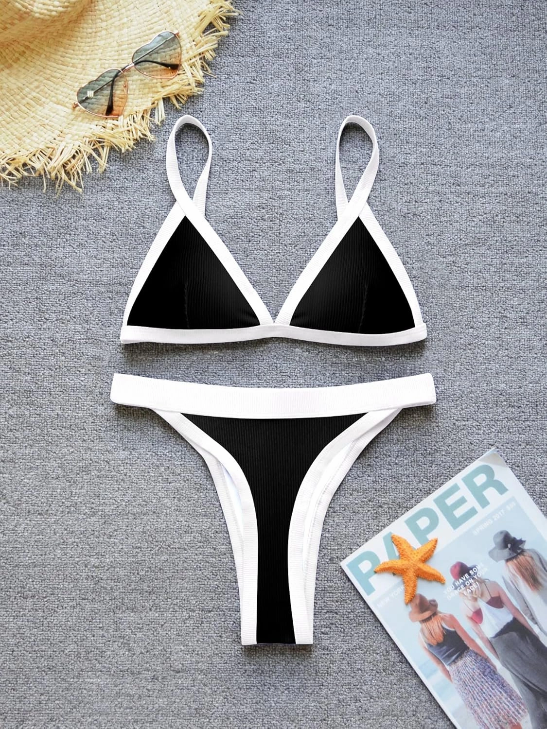 swimall Women's Triangle Bikini Set Sexy Brazilian Sporty Two Piece Swimsuit Cute Bathing Suit