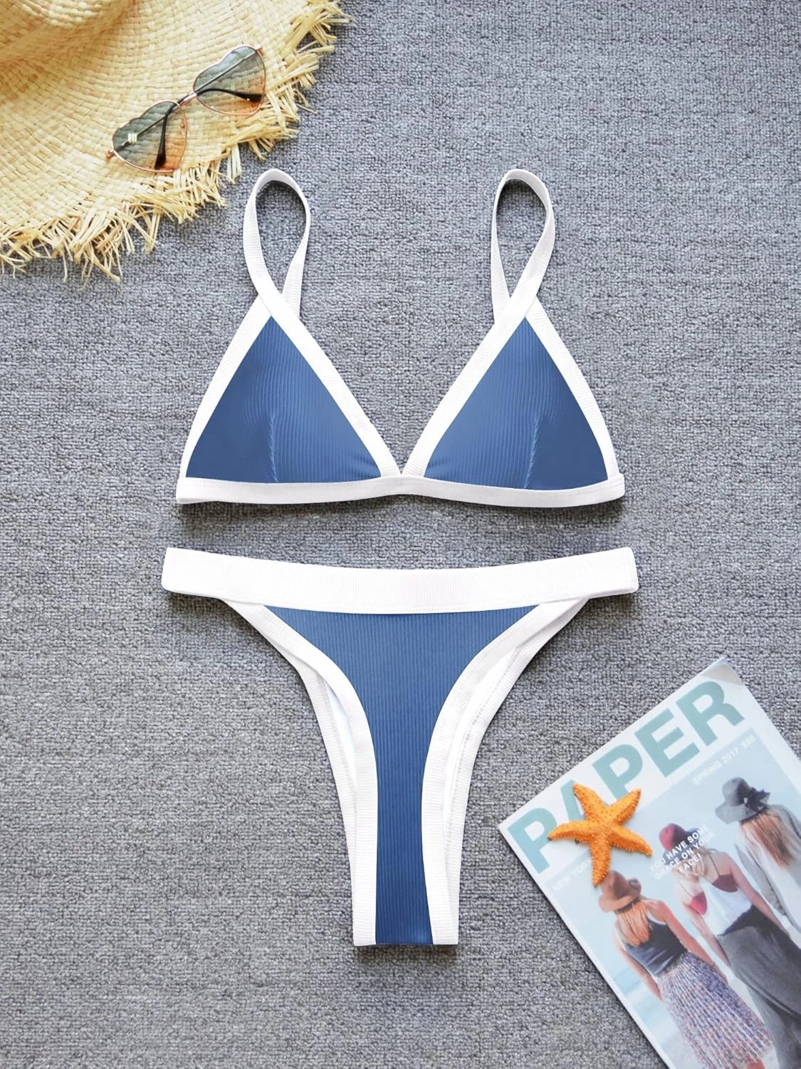 swimall Women's Triangle Bikini Set Sexy Brazilian Sporty Two Piece Swimsuit Cute Bathing Suit