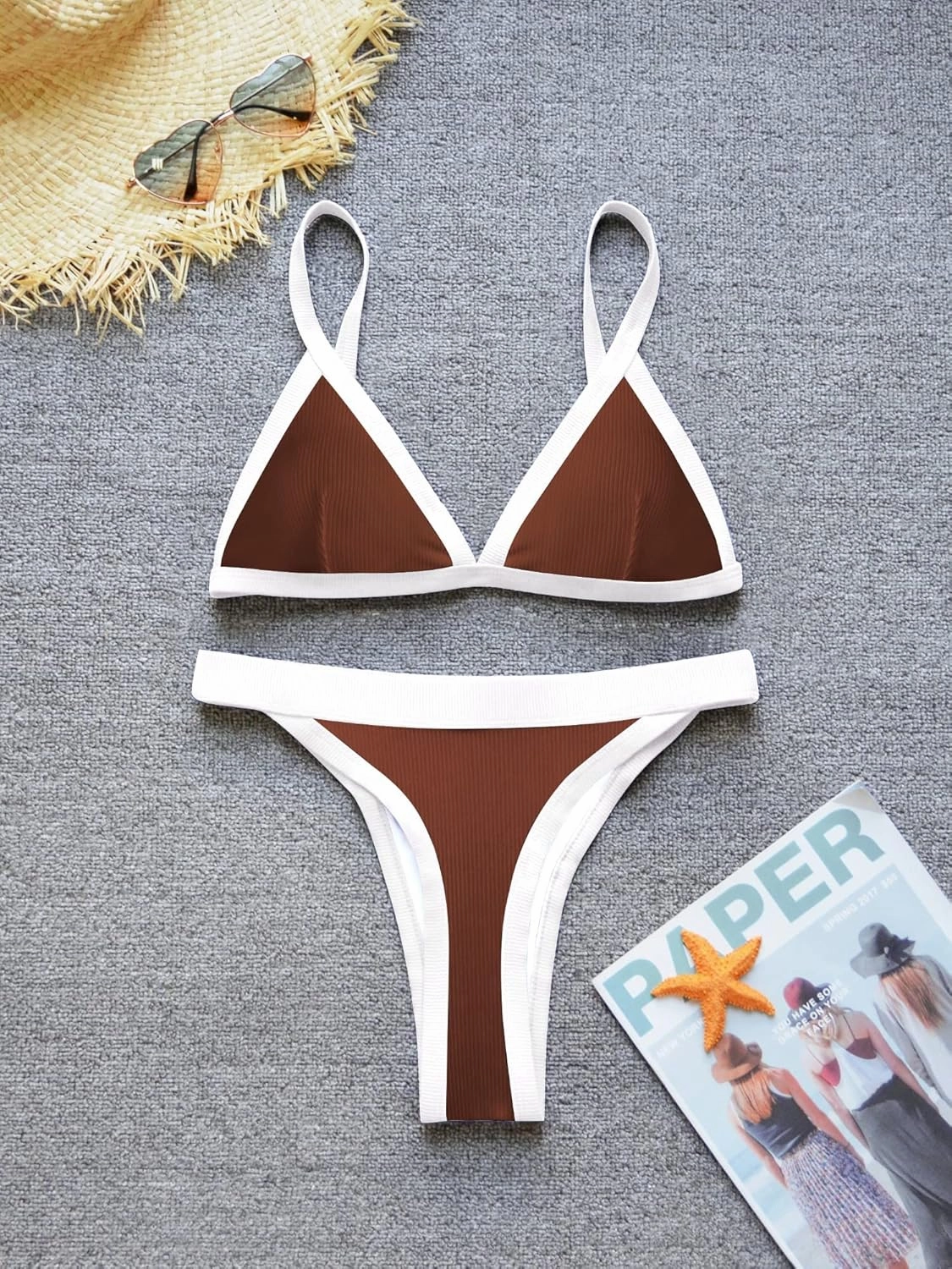 swimall Women's Triangle Bikini Set Sexy Brazilian Sporty Two Piece Swimsuit Cute Bathing Suit