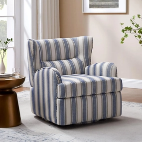 Swivel Accent Chair,Modern 31.50" Upholstered Armchair, Comfy Boucle Accent Chair for Living Room,Bedroom, Corner, Reading Nook (Navy Linen)