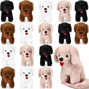 Syhood 16 Pcs Plush Dogs 7.87 Inches Stuffed Dogs Bulk Plush Stuffed Animal Easter Party Favor Gift for Girls Boys Goodie Bag Birthday(Labrador)