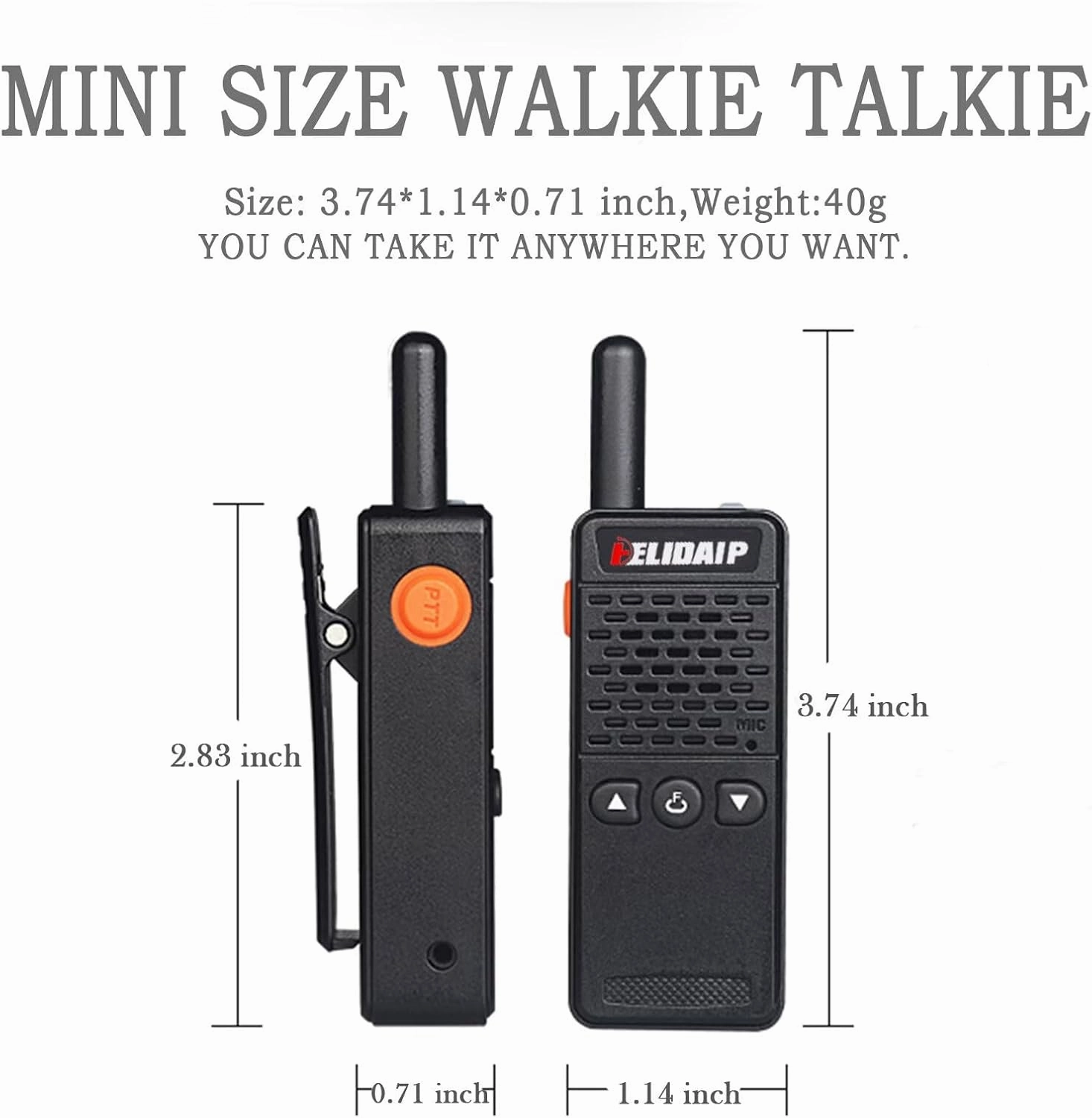 T-M2 Ultra Mini Walkie Talkies,Two Way Radio Long Range Rechargeable,Portable 2 Way Radio Small Walkie Talkie for Adults for Cruise Hiking Hunting Skiing Supermarket (Black&White,2 Pack)