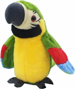 Talking Parrot Mimicry Pet Toy Plush Buddy - Interactive Parrot Toy for Kids, Children Gift (Green)