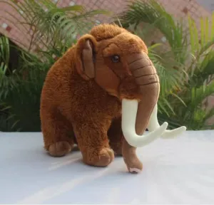 TAMMYFLYFLY Lifelike Woolly Mammoth Plush,13" Mammoth Stuffed Animal,Soft Elephant Plush Toy, Stuffed Toy,Cuddly Toys (33cm)