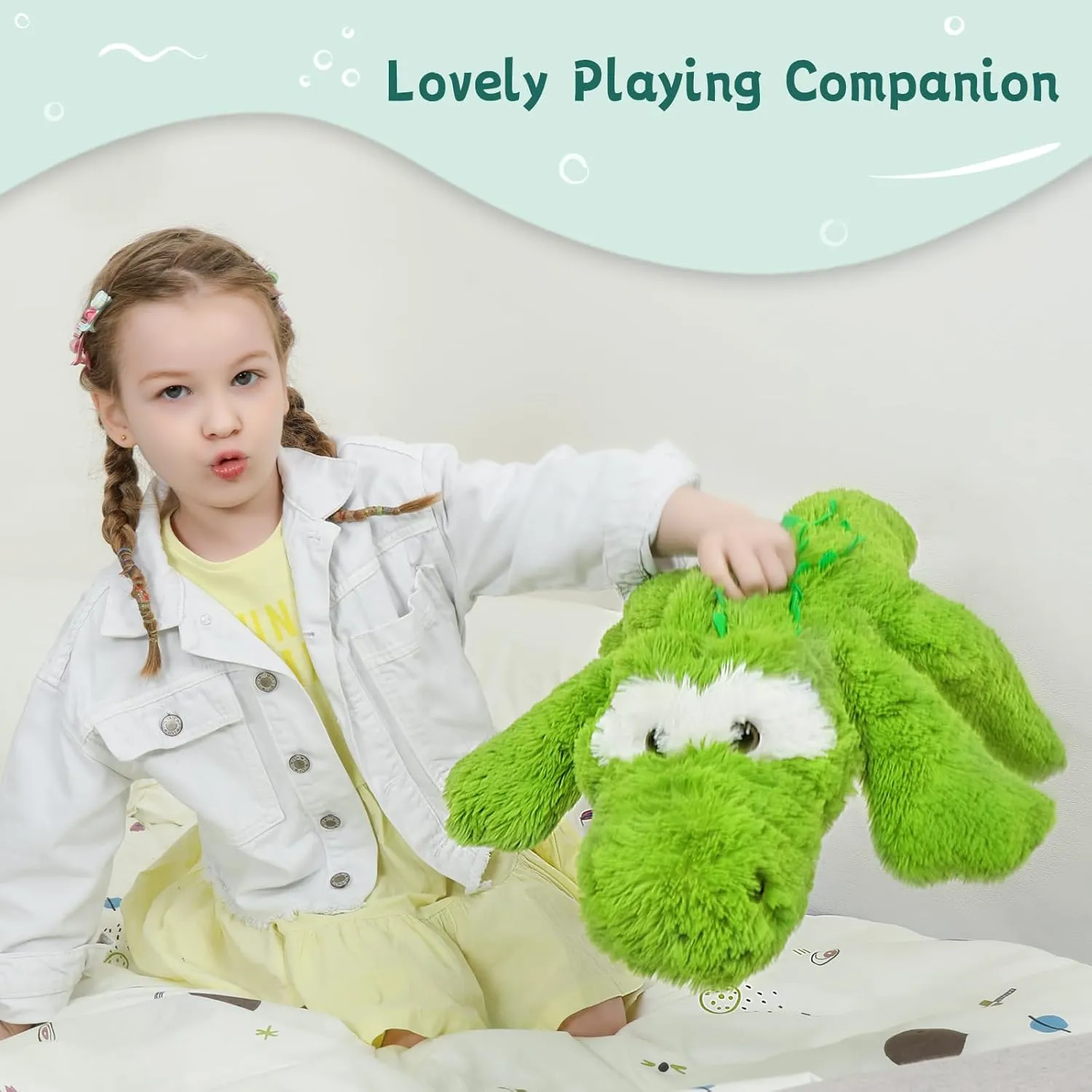Tezituor Alligator Stuffed Animal, 28 inch Large Stuffed Crocodile Plush Toy, Soft Alligator Plush Pillow for Boys Girls