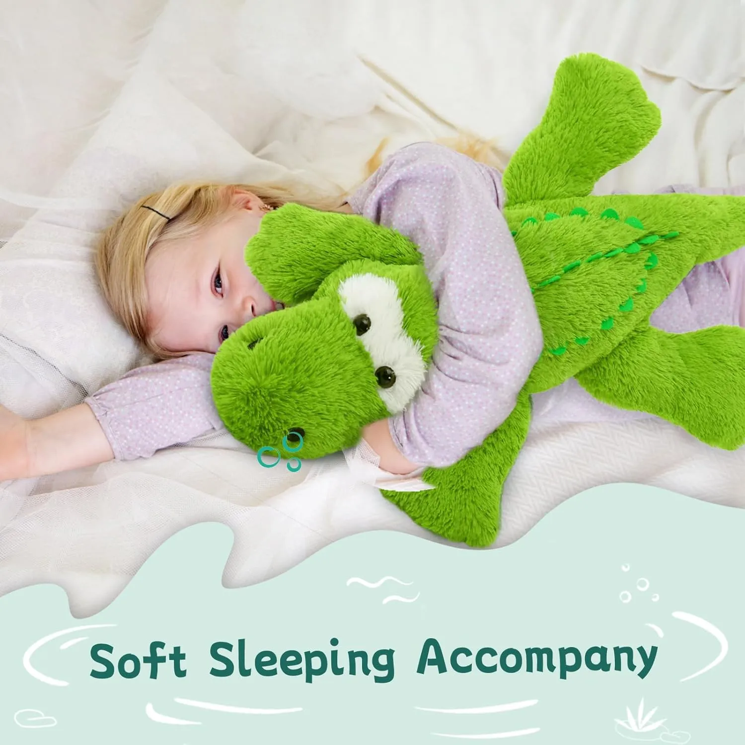 Tezituor Alligator Stuffed Animal, 28 inch Large Stuffed Crocodile Plush Toy, Soft Alligator Plush Pillow for Boys Girls