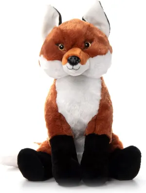 The Petting Zoo Red Fox Stuffed Animal Plushie, Gifts for Kids, Wild Onez Wildlife Animals, Jumbo Fox Plush Toy 20 inches