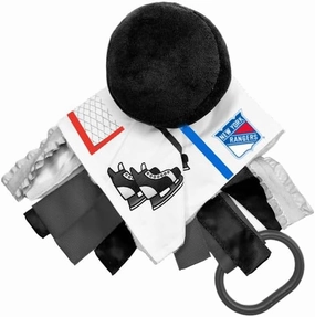 The Learning Lovey NHL Hockey Baby Sensory Crinkle Toy - Soft & Safe, Ideal for Stroller, BPA Free, Includes Stroller Clip (10" x 10")