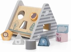 The Original Toy Company Viga Shape Sorter & Gear Play - PolarB Wood 5-in-1 Activity Toy