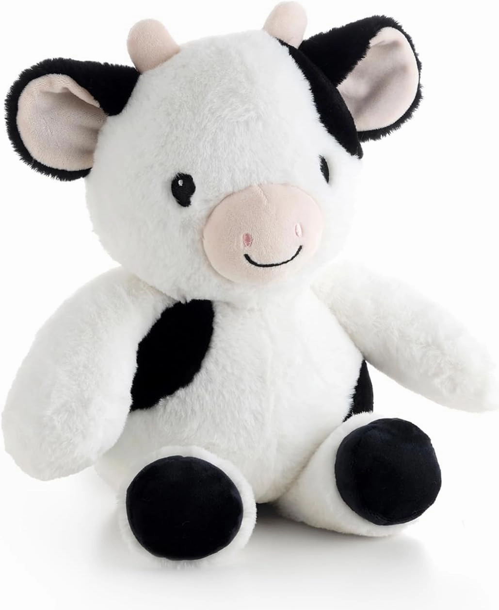 The Peanutshell Plush Cow Stuffed Animal - 10 inch - Baby Safe - Machine Washable - Soft Cow Baby Toys, Newborn Infant Toddler, Plushies for Boys Girls, Stuffies, Farm Nursery Decor